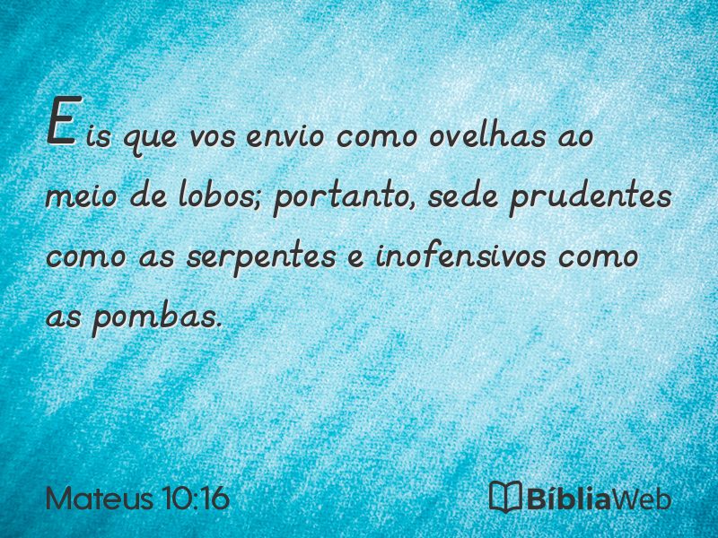 Mateus 10:16 em imagem para compartilhar