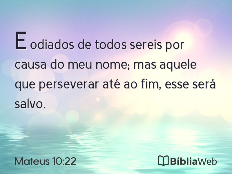 Mateus 10:22 em imagem para compartilhar