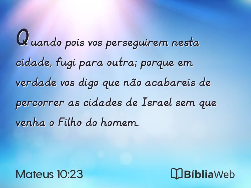 Mateus 10:23 em imagem para compartilhar
