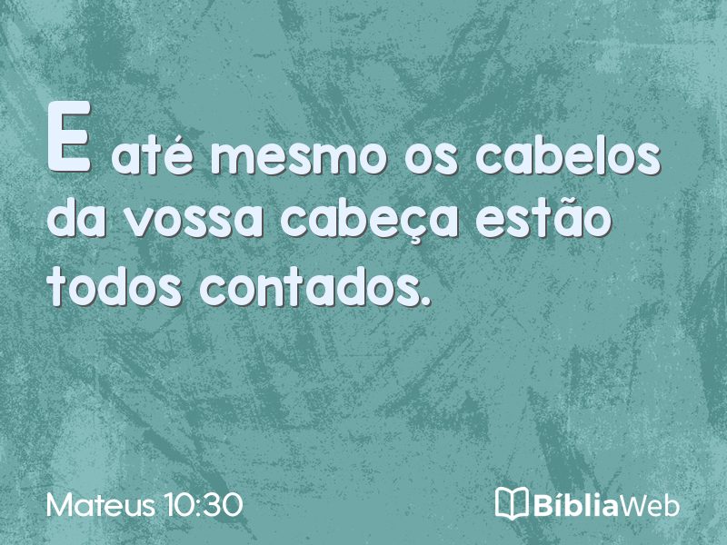 Mateus 10:30 em imagem para compartilhar