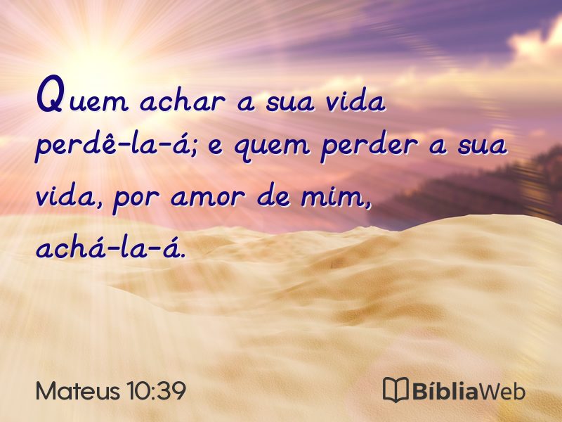 Mateus 10:39 em imagem para compartilhar