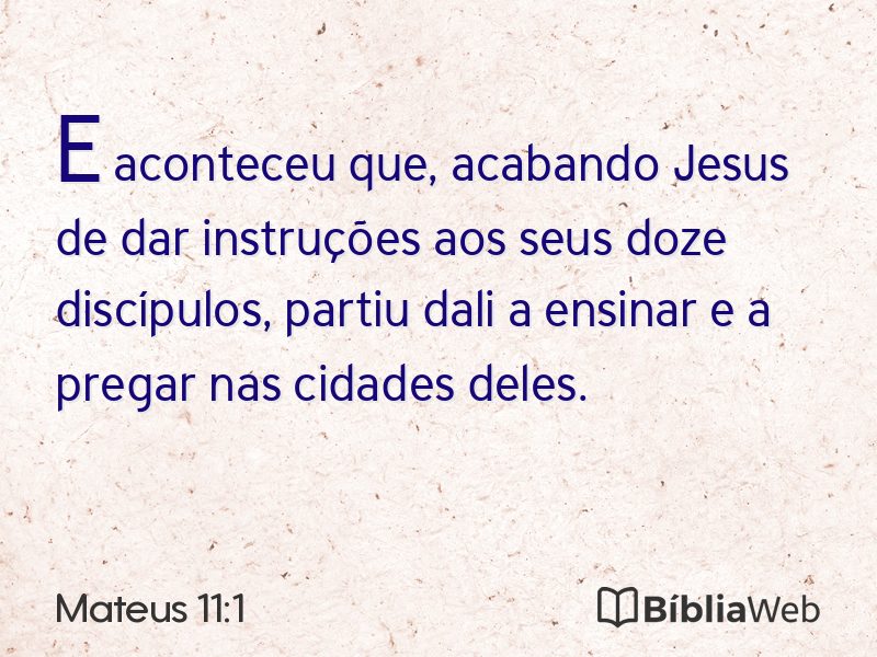 Mateus 11:1 em imagem para compartilhar