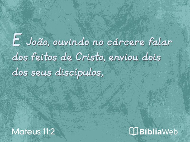 Mateus 11:2 em imagem para compartilhar