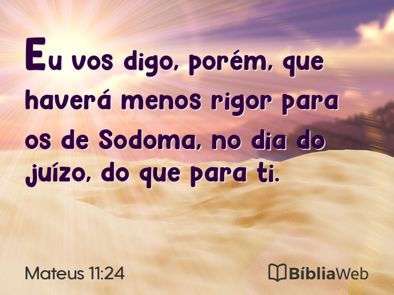 Mateus 11:24 em imagem para compartilhar