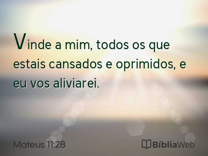 Mateus 11:28 em imagem para compartilhar