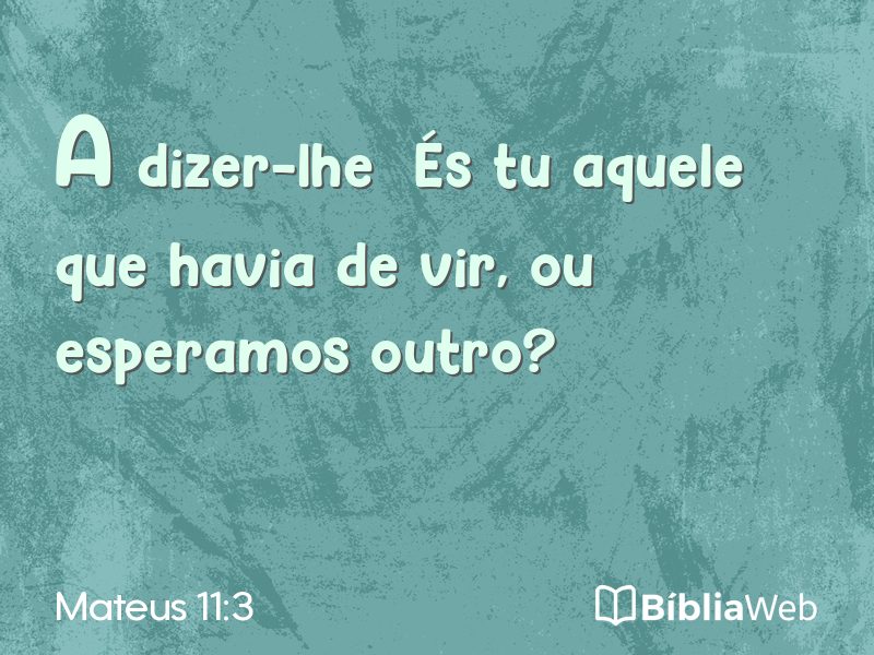 Mateus 11:3 em imagem para compartilhar