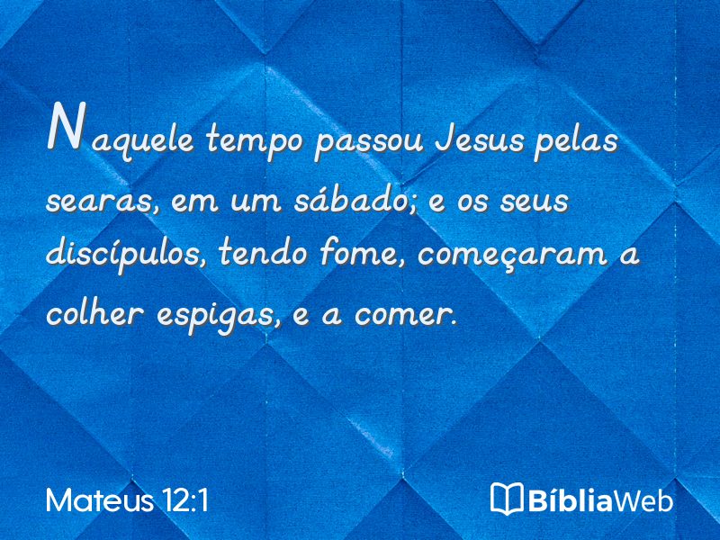 Mateus 12:1 em imagem para compartilhar