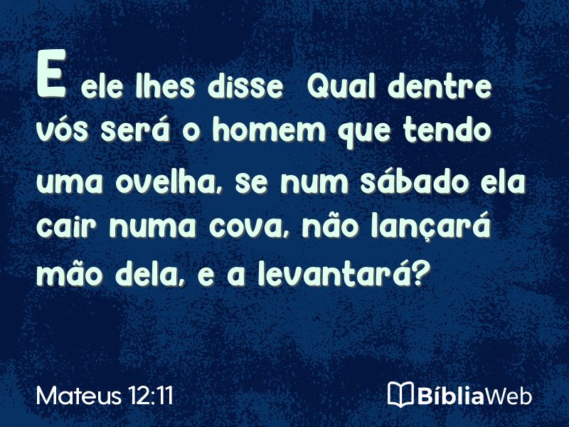 Mateus 12:11 em imagem para compartilhar