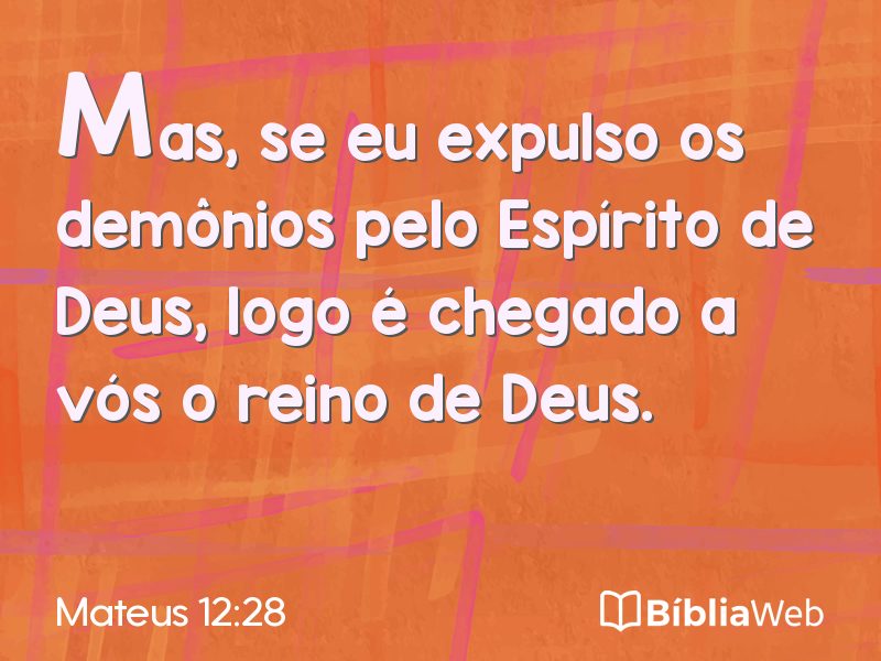 Mateus 12:28 em imagem para compartilhar