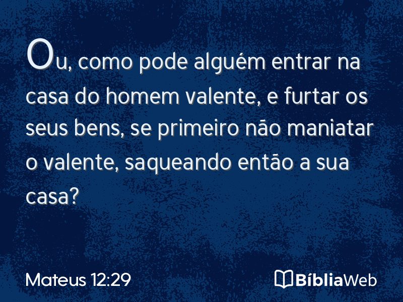 Mateus 12:29 em imagem para compartilhar