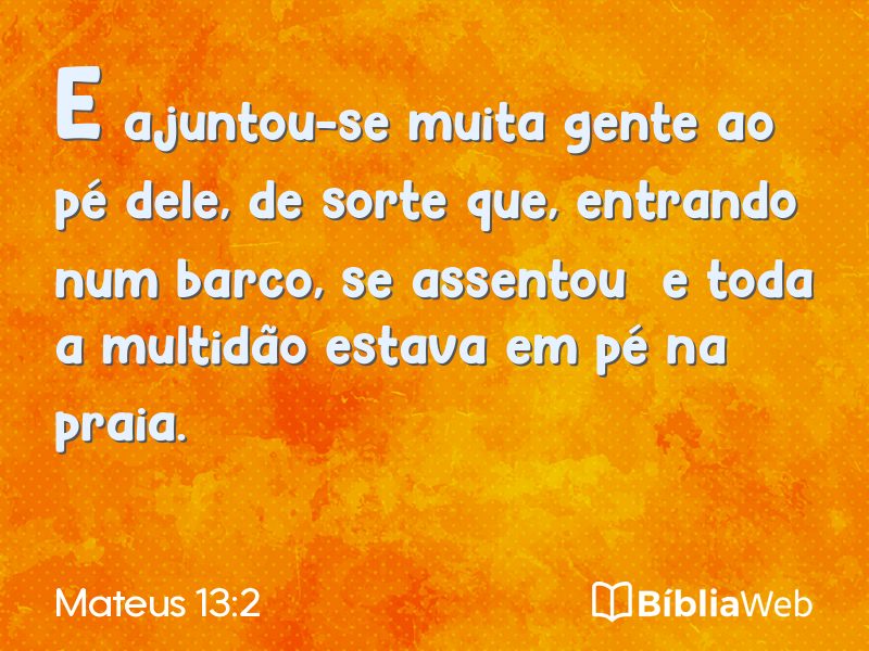 Mateus 13:2 em imagem para compartilhar