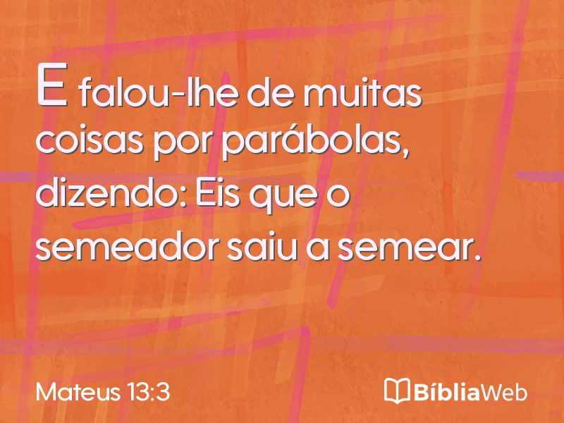 Mateus 13:3 em imagem para compartilhar