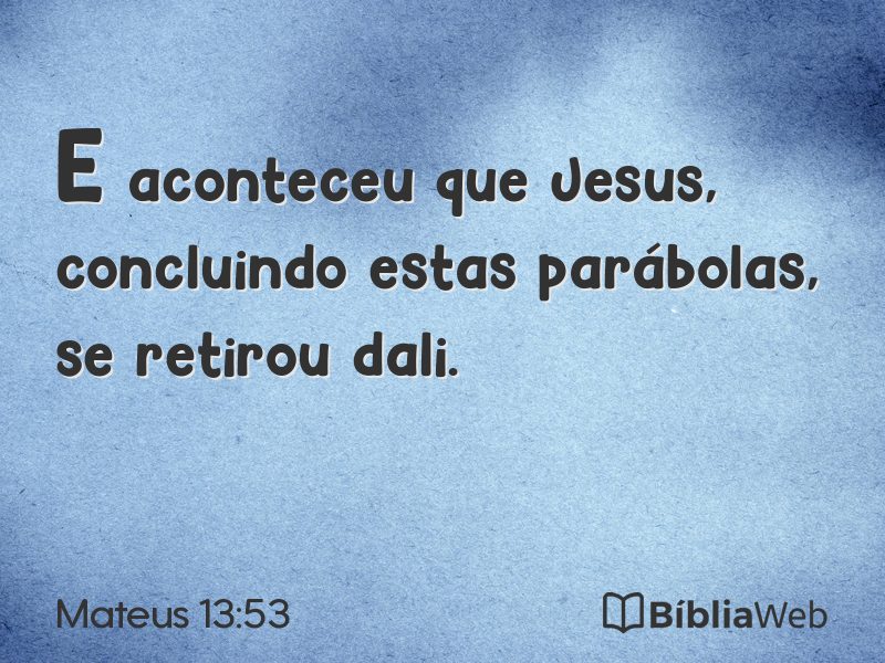 Mateus 13:53 em imagem para compartilhar