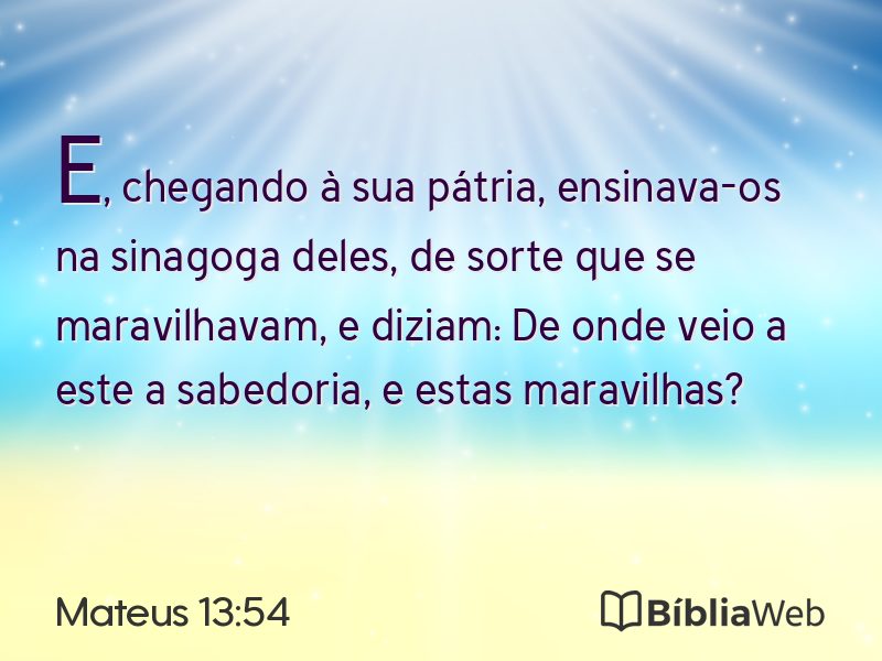 Mateus 13:54 em imagem para compartilhar