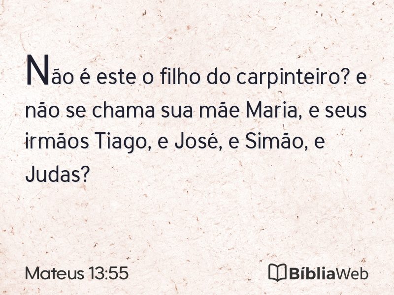 Mateus 13:55 em imagem para compartilhar