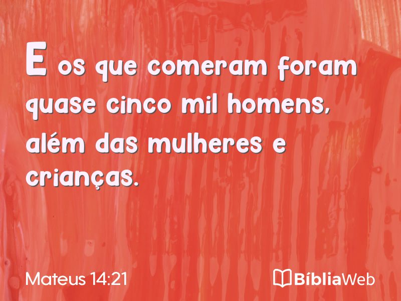 Mateus 14:21 em imagem para compartilhar