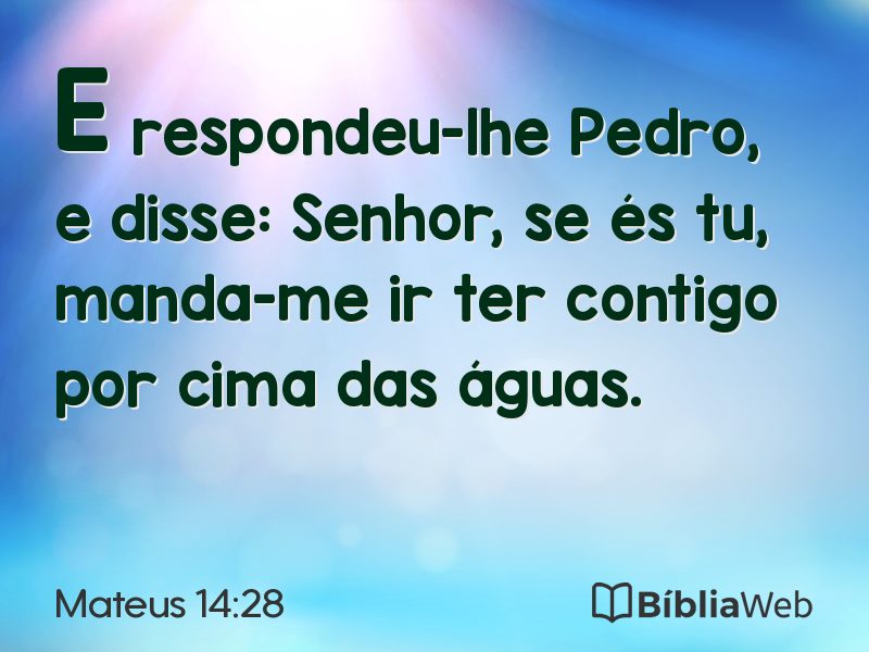 Mateus 14:28 em imagem para compartilhar