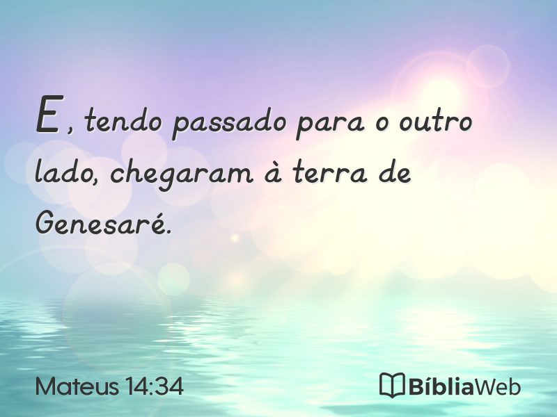 Mateus 14:34 em imagem para compartilhar