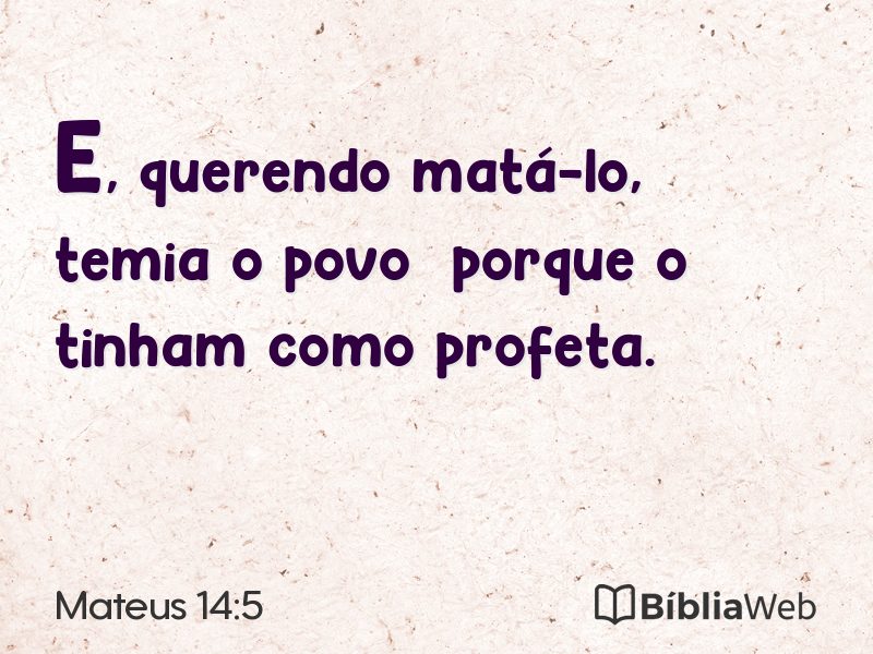 Mateus 14:5 em imagem para compartilhar