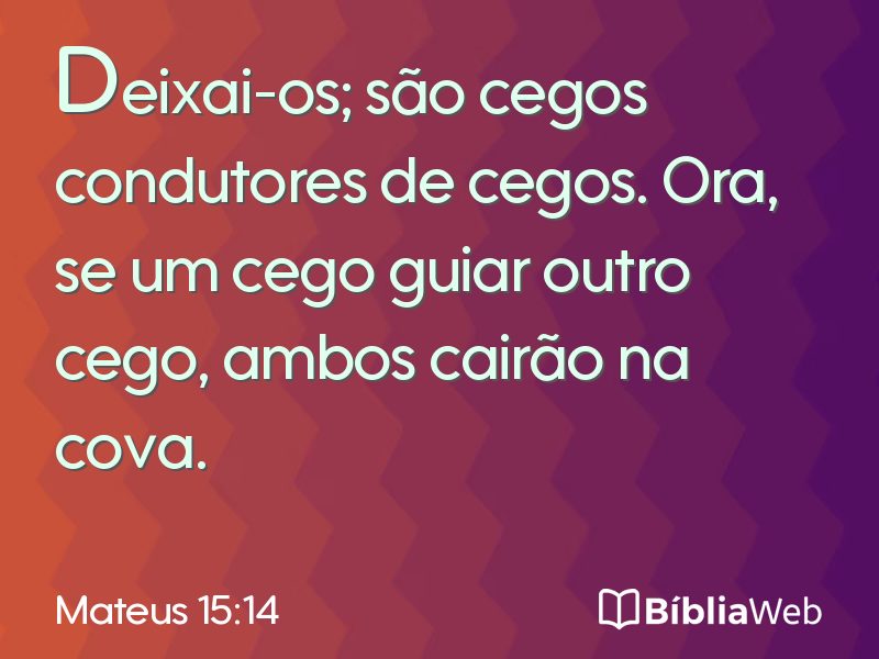 Mateus 15:14 em imagem para compartilhar