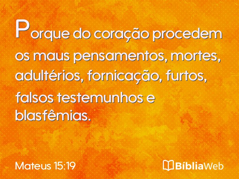 Mateus 15:19 em imagem para compartilhar