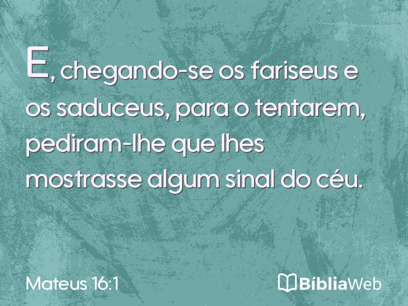 Mateus 16:1 em imagem para compartilhar