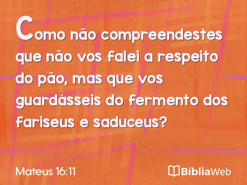 Mateus 16:11 em imagem para compartilhar