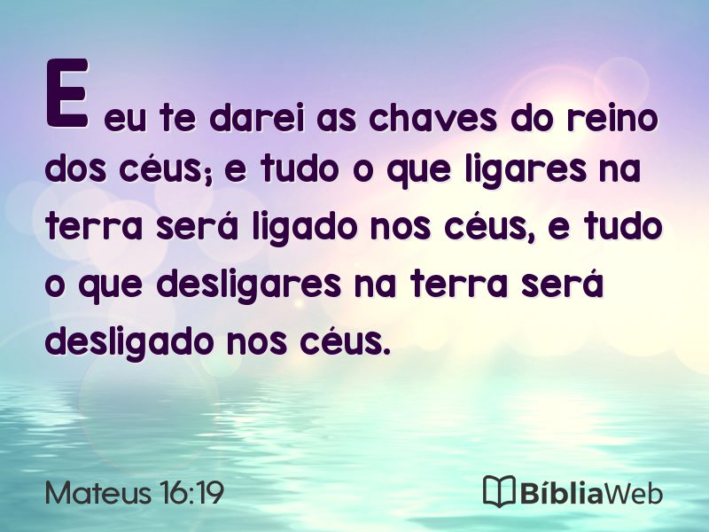 Mateus 16:19 em imagem para compartilhar