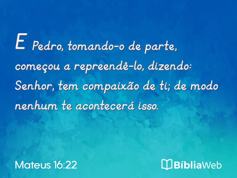 Mateus 16:22 em imagem para compartilhar