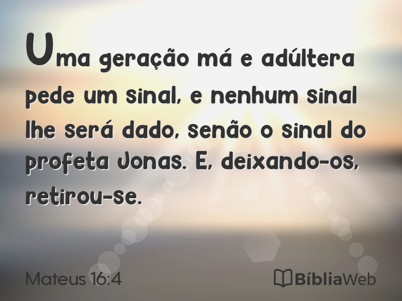 Mateus 16:4 em imagem para compartilhar