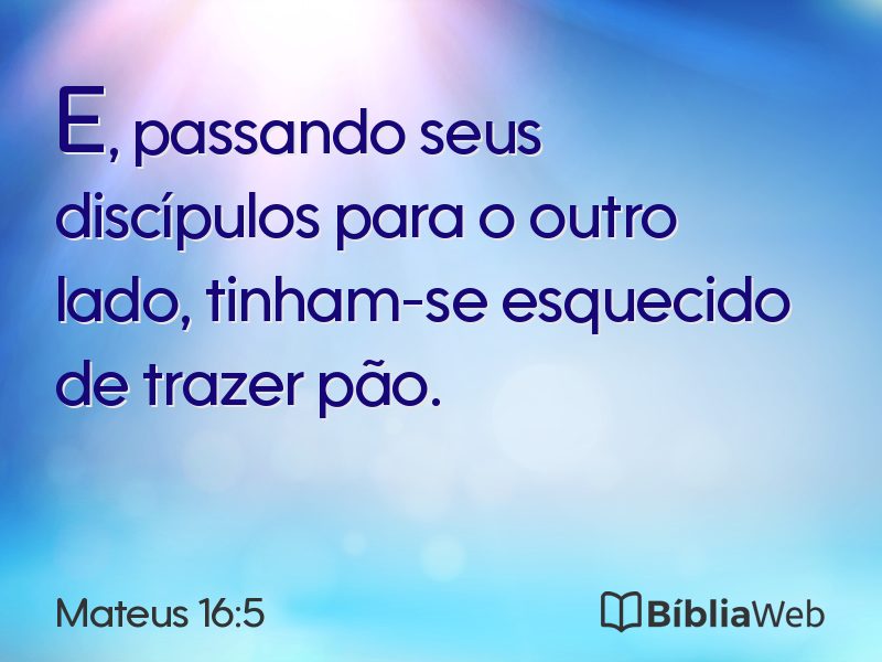 Mateus 16:5 em imagem para compartilhar
