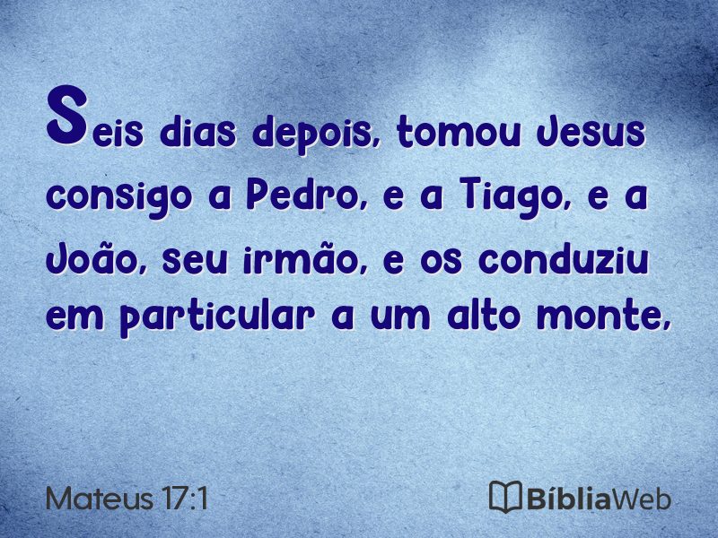 Mateus 17:1 em imagem para compartilhar