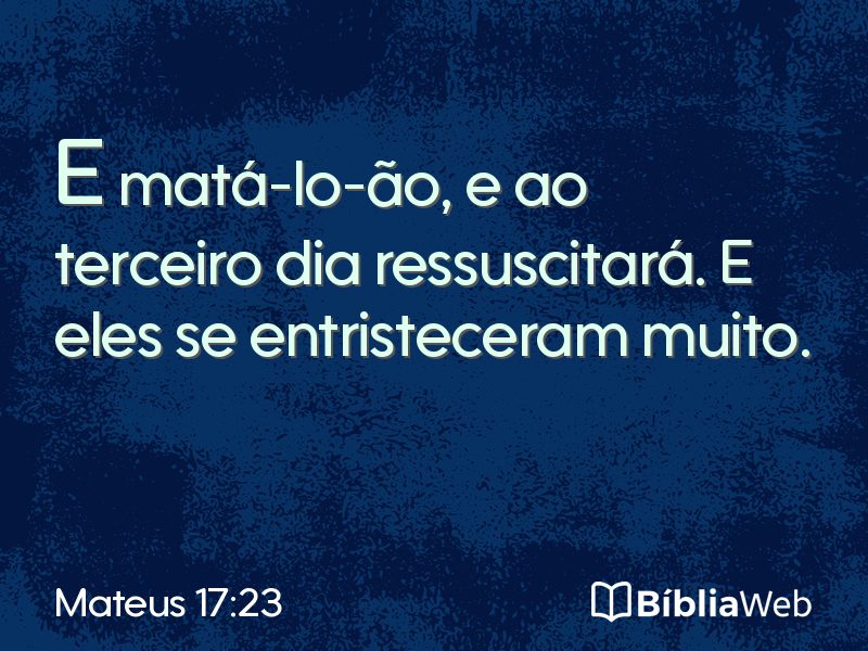 Mateus 17:23 em imagem para compartilhar