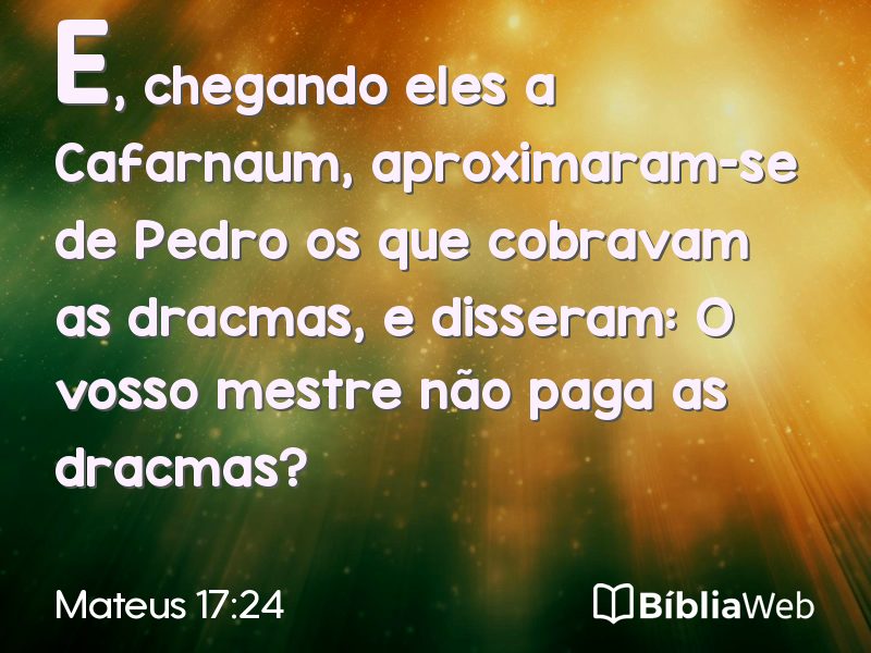 Mateus 17:24 em imagem para compartilhar