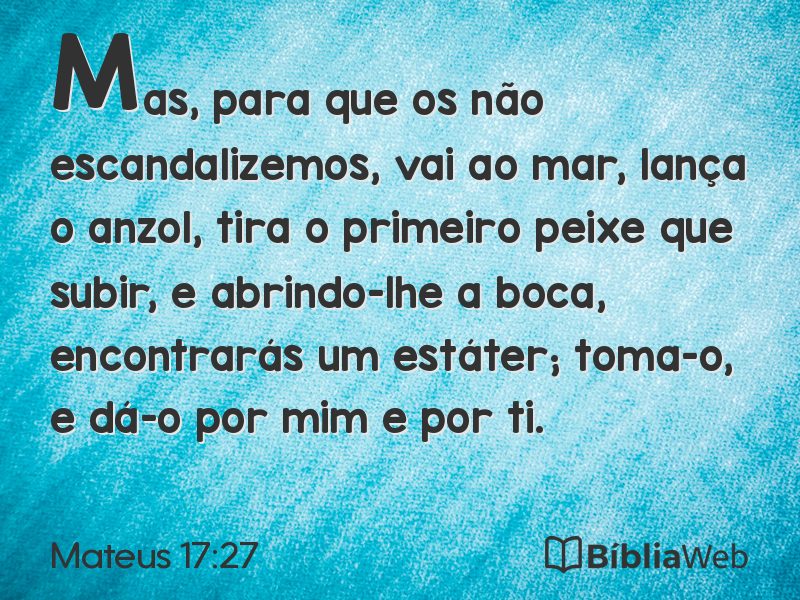 Mateus 17:27 em imagem para compartilhar