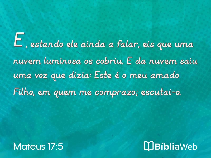 Mateus 17:5 em imagem para compartilhar