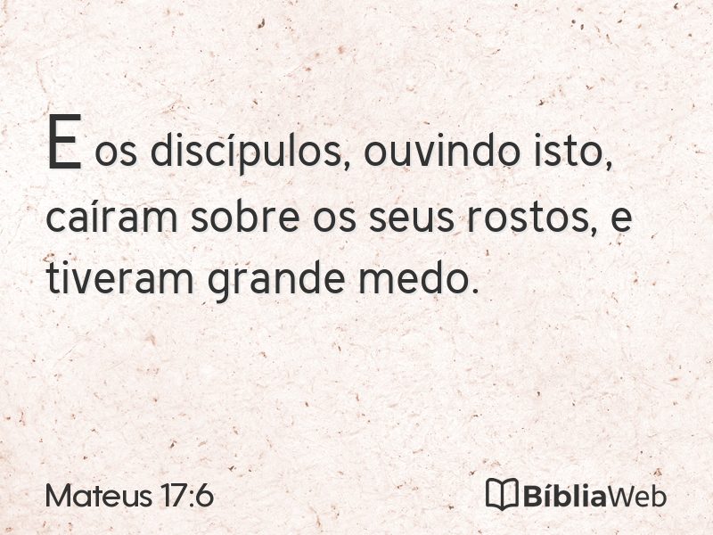 Mateus 17:6 em imagem para compartilhar
