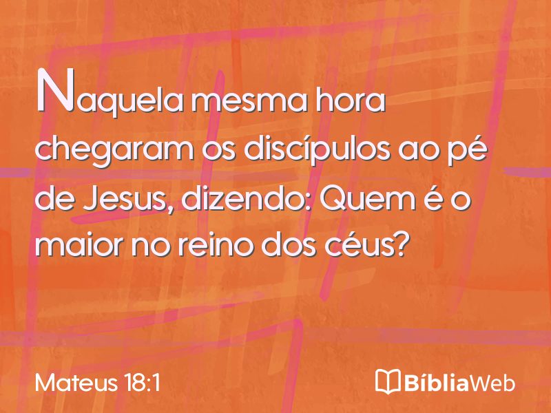 Mateus 18:1 em imagem para compartilhar