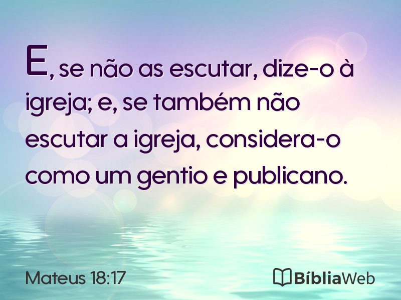 Mateus 18:17 em imagem para compartilhar