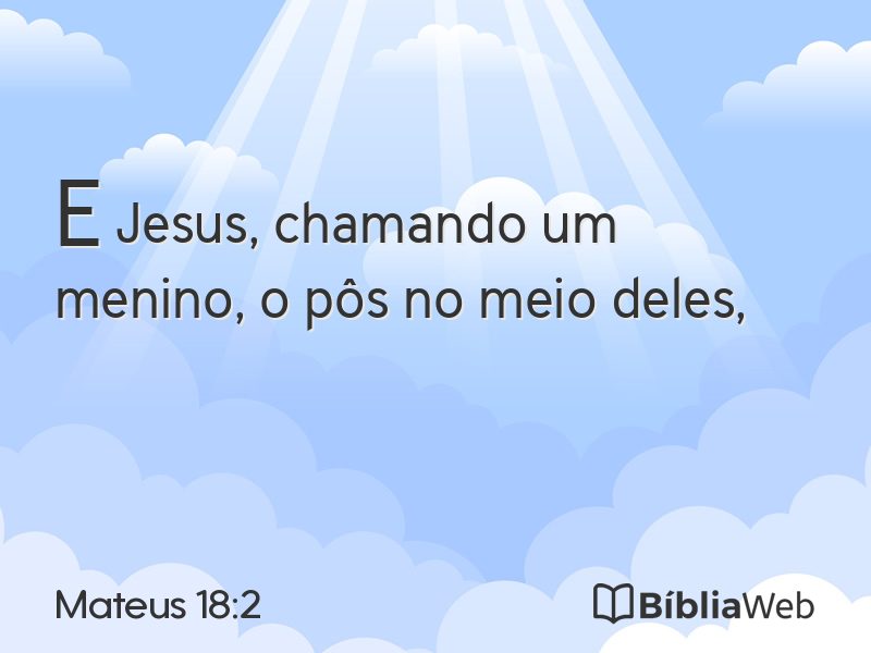 Mateus 18:2 em imagem para compartilhar
