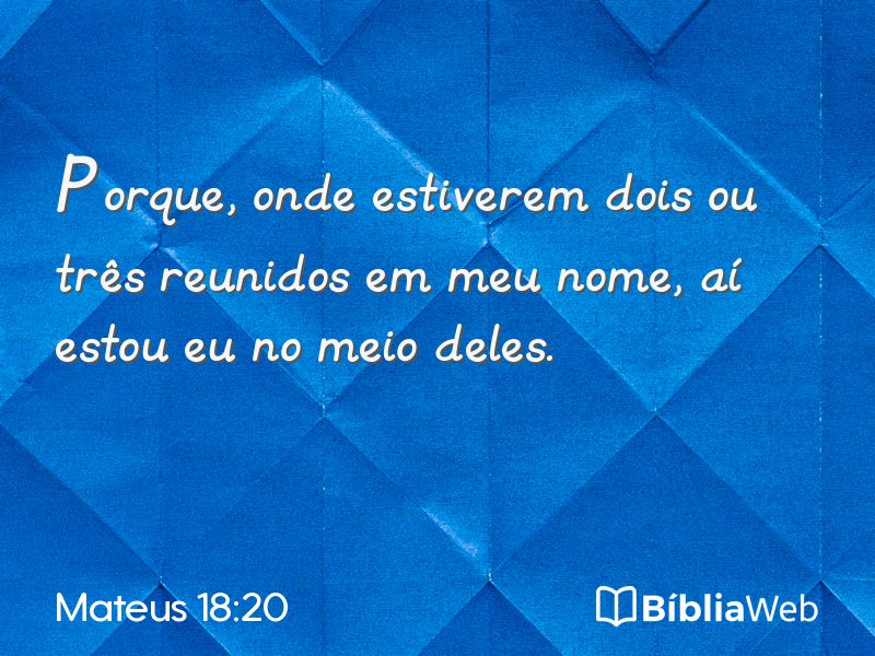 Mateus 18:20 em imagem para compartilhar