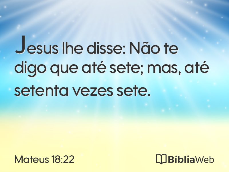 Mateus 18:22 em imagem para compartilhar