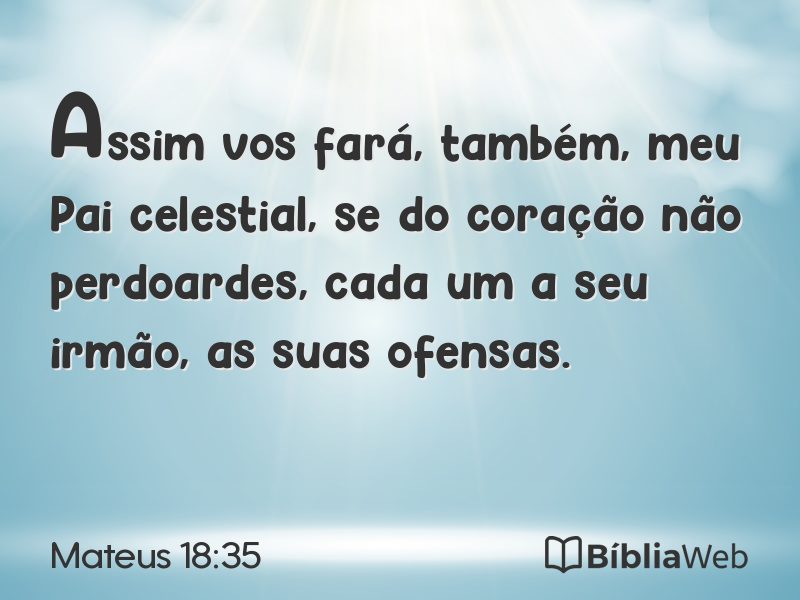 Mateus 18:35 em imagem para compartilhar