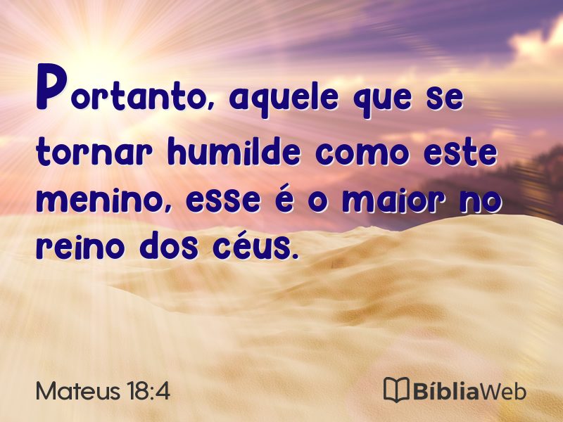Mateus 18:4 em imagem para compartilhar