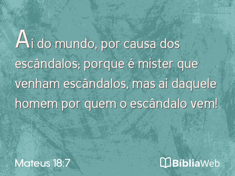 Mateus 18:7 em imagem para compartilhar