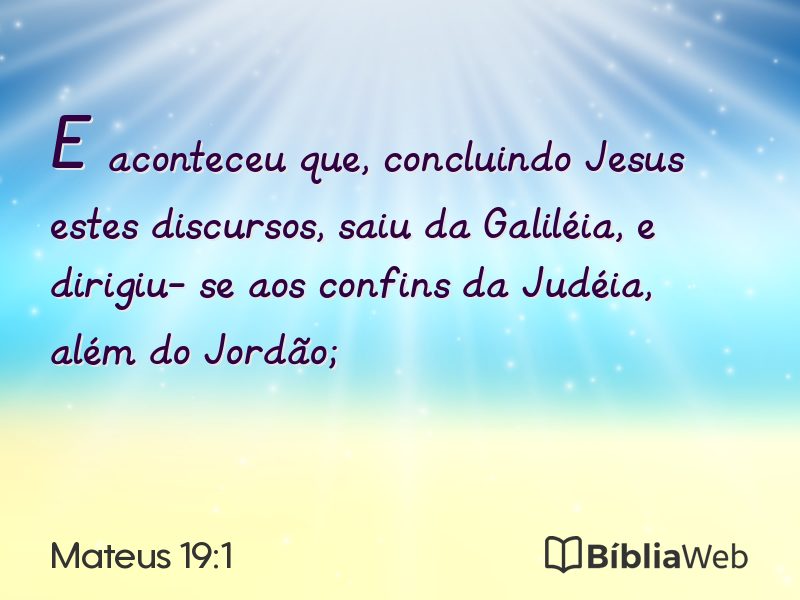 Mateus 19:1 em imagem para compartilhar