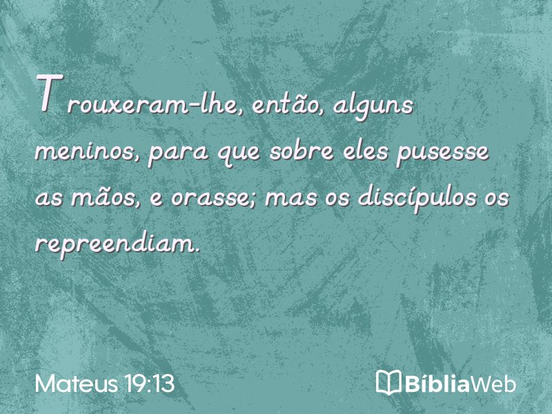 Mateus 19:13 em imagem para compartilhar