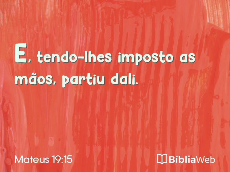 Mateus 19:15 em imagem para compartilhar