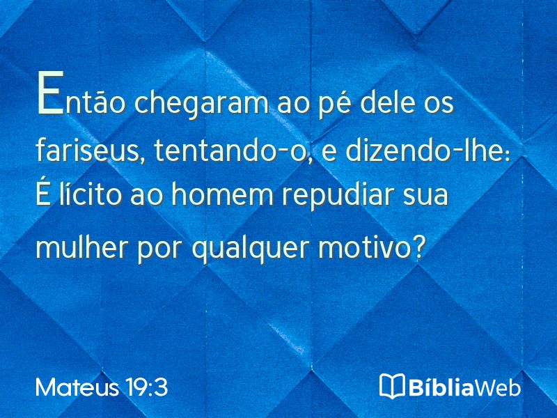 Mateus 19:3 em imagem para compartilhar