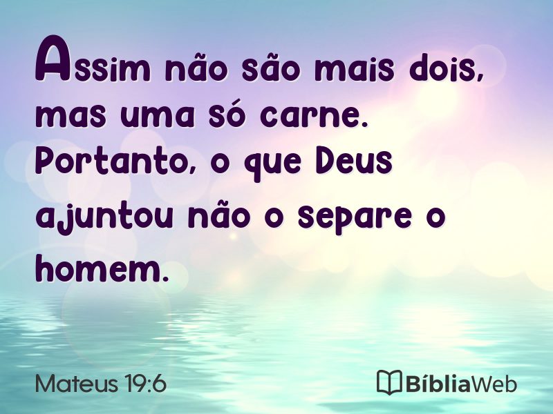 Mateus 19:6 em imagem para compartilhar